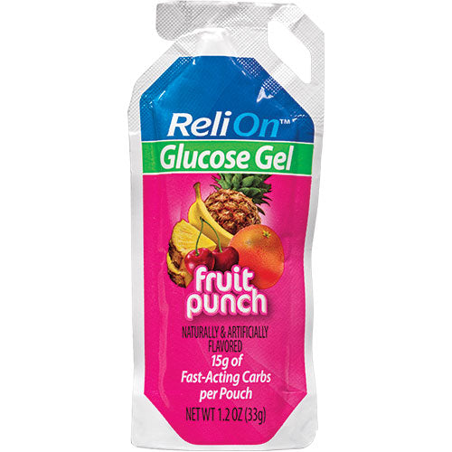 ReliOn Glucose Gel Fruit Punch Flavored