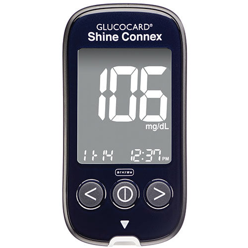 GlucoCard Shine Connex meter.