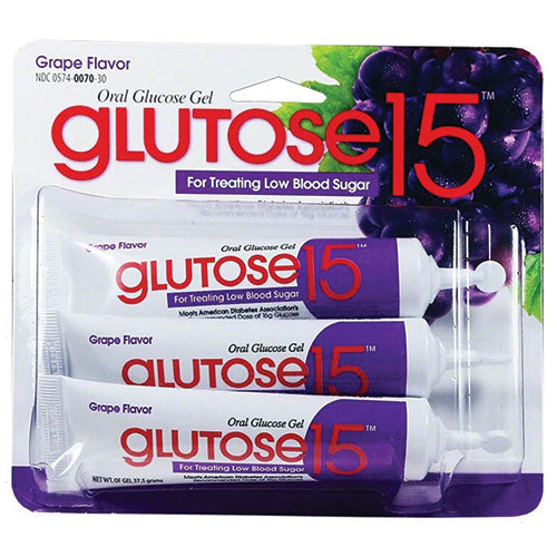 Oral Glucose Gel Glutose 15 Grape Flavor