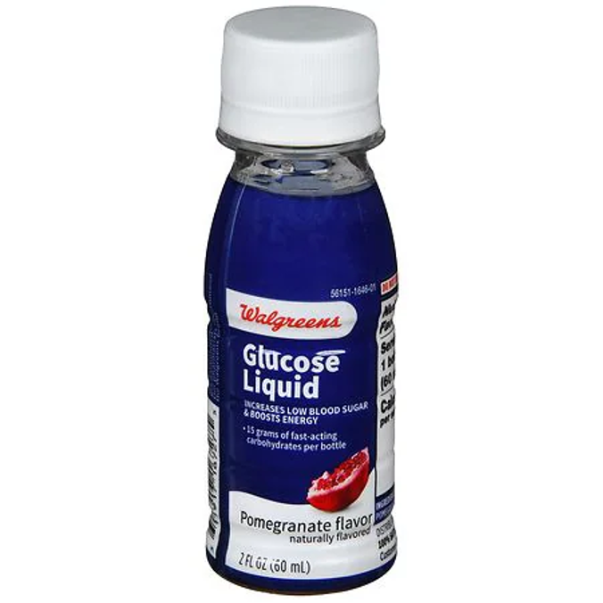Walgreens Glucose Liquid, Pomegranate flavor
