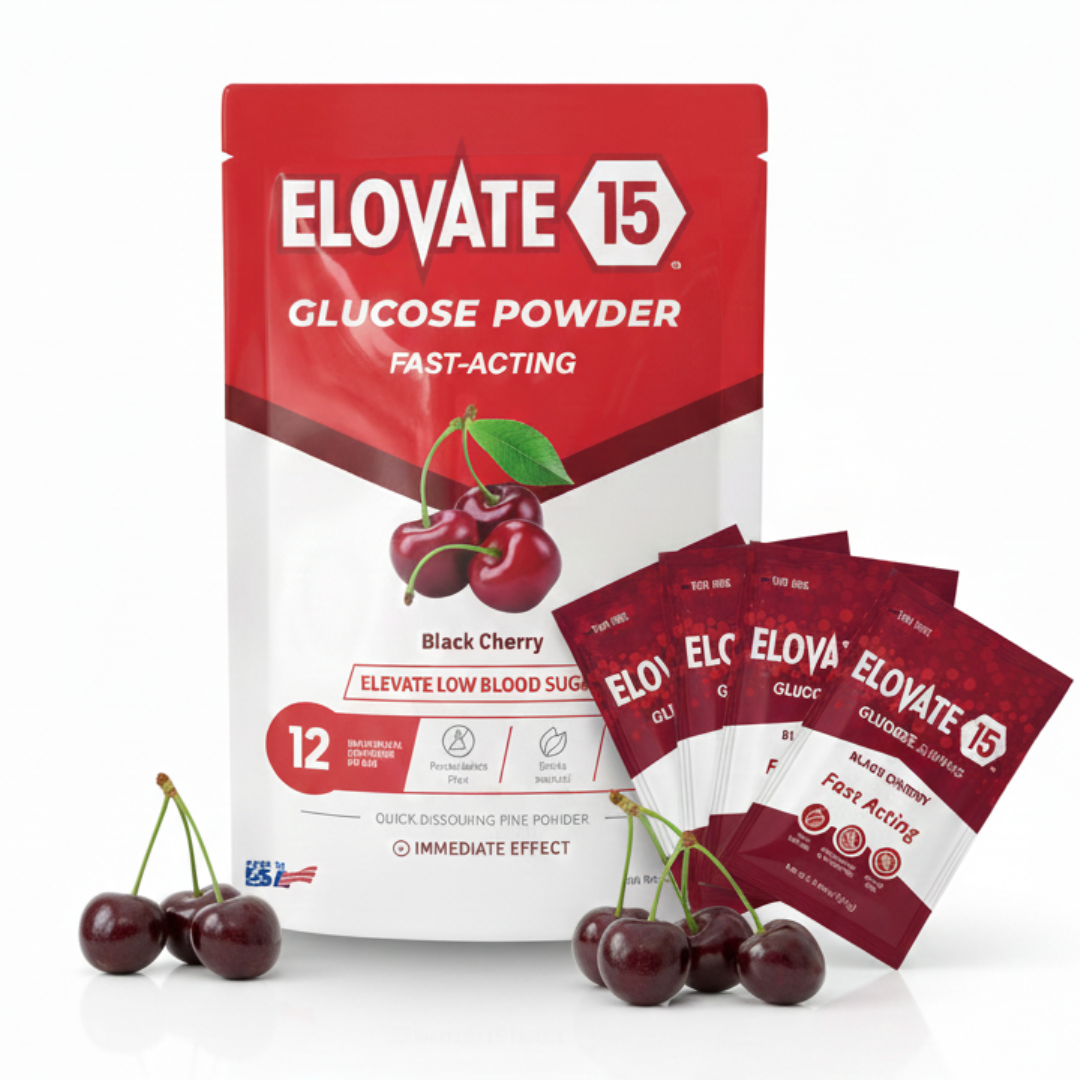 Packet of black cherry Elovate 15 powder