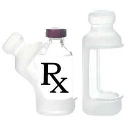 Medication vial in Safe-V Vial Holder
