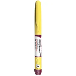 Insulin pen injector with yellow cover