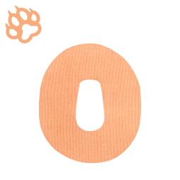 Orange number 0 with a paw print in the upper left corner.