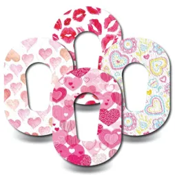 Dexcom G6 Sensor Overlays - Love - Pack of 4 - Freestyle Libre - Diabetes - Stickers - Decals - Adhesive Patch - CGMS - Diabetic Accessories