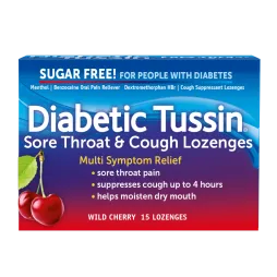 Diabetic Tussin Sore Throat and Cough Lozenges package