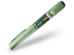 A green Awiqli FlexTouch insulin injection pen