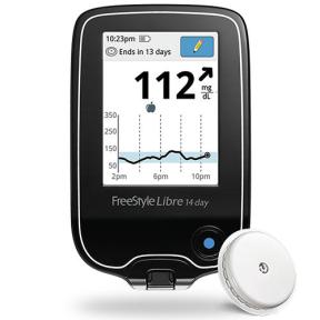 Freestyle Libre continuous glucose monitor and sensor