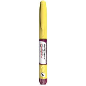 Insulin pen injector with yellow cover