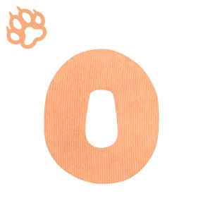 Orange number 0 with a paw print in the upper left corner.
