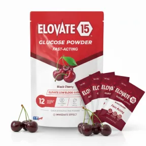 Packet of black cherry Elovate 15 powder