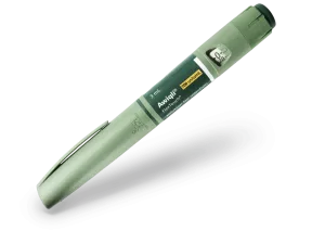 A green Awiqli FlexTouch insulin injection pen