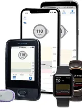 Images of Dexcom G7 devices including a smartphone, smartwatch, and receiver.