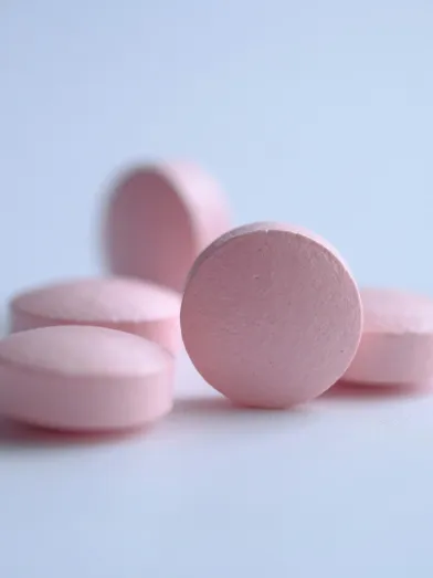 pink glucose supplement tabs
