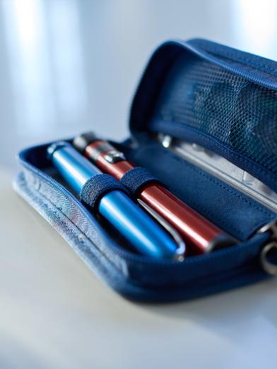 pens in a case